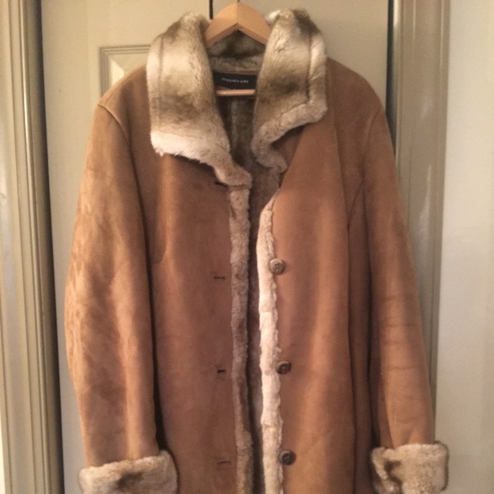 Winter coat, Jones New York, faux fur/suede